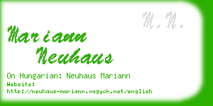 mariann neuhaus business card